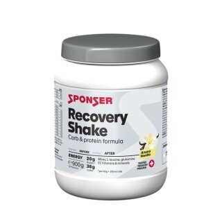 Sponser Recovery Shake (All in One - Kohlenhydrat-Protein Regenerationshake) Vanille 900g Dose