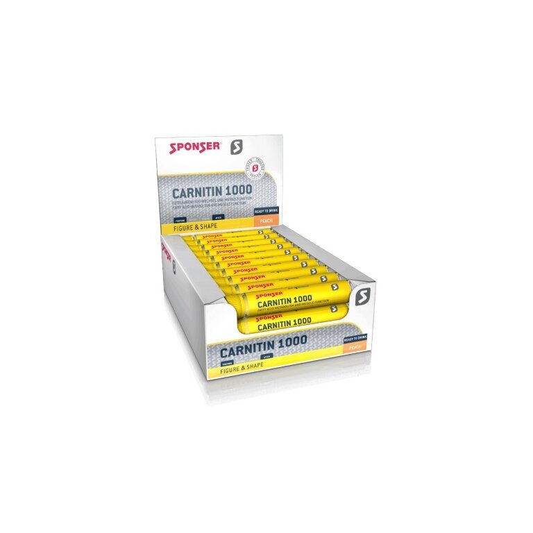 Sponser Carnitin 1000 Ampulle (unterstützt Fettsäurenstoffwechsel & Muskelfunktion) 30x25ml Box