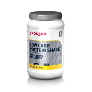 Sponser Low Carb Protein Shake (hochwertiges Protein aus Molke, Milch und Ei) Vanille 550g Dose