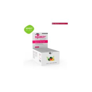 Squeezy Energy Fruit Gum (Kohlenhydratgummis) Fruchtmix 20x100g Box