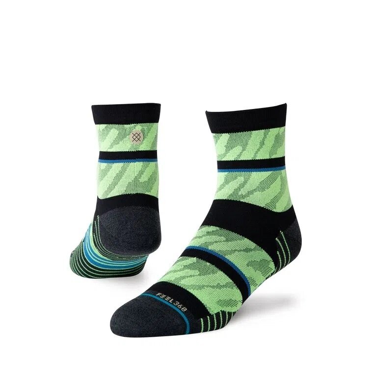Stance Laufsocke Ankle Embrun Quarter neongrün - 1 Paar