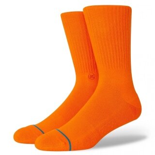 Stance Tagessocke Crew Icon (verstärkte Fersen- und Zehenpartie) orange - 1 Paar