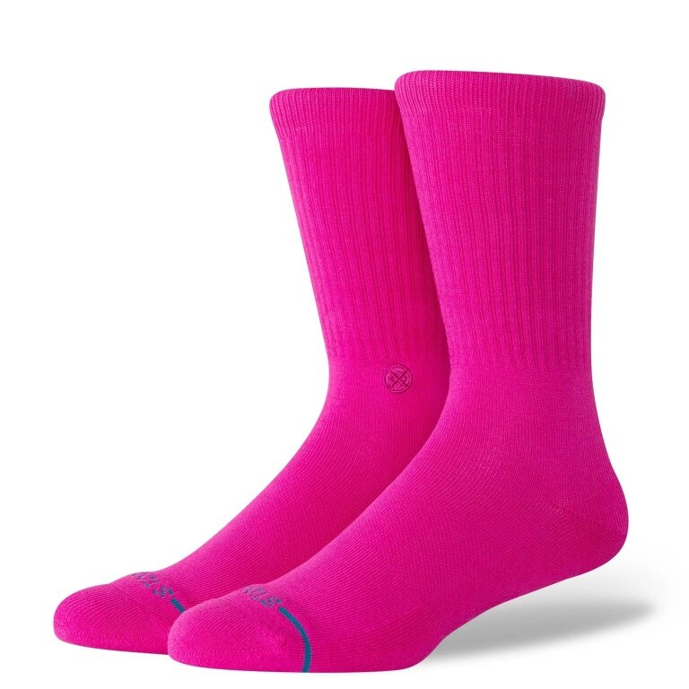 Stance Tagessocke Crew Icon (verstärkte Fersen- und Zehenpartie) fuchsia - 1 Paar