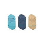 Stance Tagessocke Füsslinge No Show Icon blau/baun - 3 Paar
