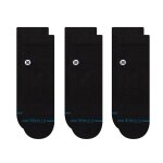 Stance Tagessocke Quarter Icon schwarz - 3 Paar