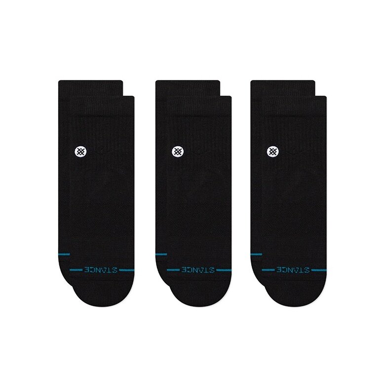 Stance Tagessocke Quarter Icon schwarz - 3 Paar