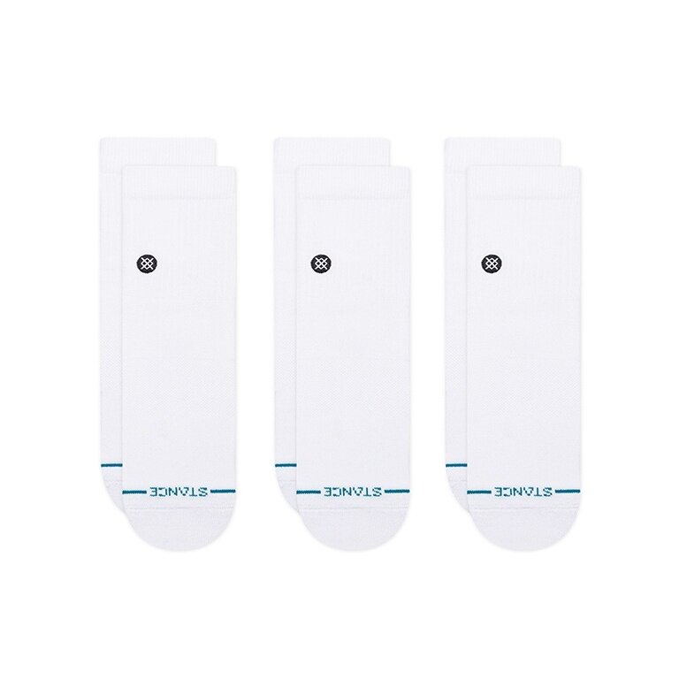 Stance Tagessocke Quarter Icon weiss - 3 Paar