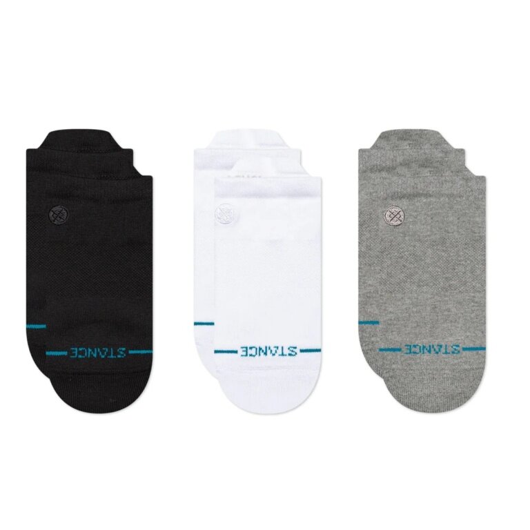 Stance Tagessocke Sneaker Low Tab Icon grau/weiss/schwarz - 3 Paar