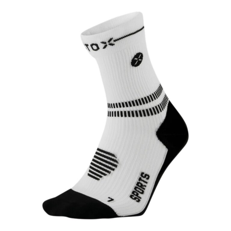 STOX Energy Socks Kompressionssocke Sports Ankle Socks (gezielte Kompression) weiss/schwarz Herren - 1 Paar