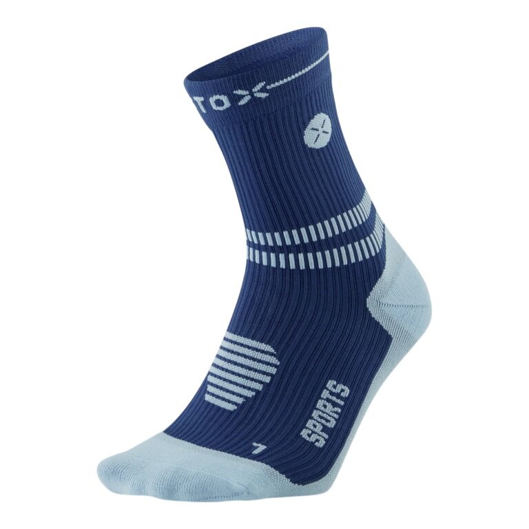 STOX Energy Socks Kompressionssocke Sports Ankle Socks (gezielte Kompression) dunkelblau Herren - 1 Paar