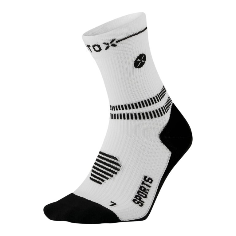 STOX Energy Socks Kompressionssocke Sports Ankle Socks (gezielte Kompression) weiss/schwarz Damen - 1 Paar