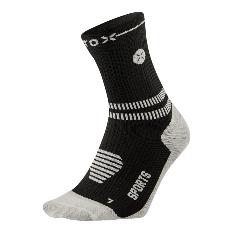 STOX Energy Socks Kompressionssocke Sports Ankle Socks (gezielte Kompression) schwarz Damen - 1 Paar
