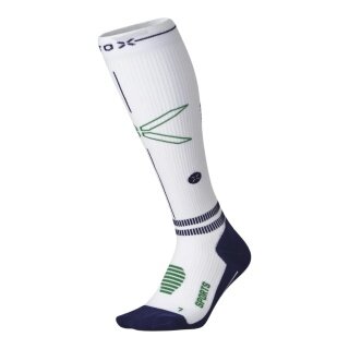 STOX Energy Socks Sportsocke Kompression Sports Socks Calf (fördert die Durchblutung) weiss/navy/grün Herren - 1 Paar