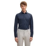 STRELLSON Langarmhemd Spike (Powerflex-Qualität) navyblau Herren