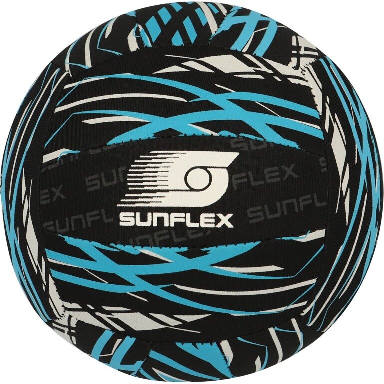 Sunflex Volleyball Beach- und Funball Action Pro Neopren (Große 3) - langlebig, elastisch, weich, robust -schwarz/blau - 1 Ball