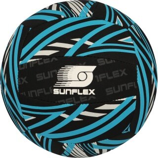 Sunflex Volleyball Beach- und Funball Action Pro Neopren (Große 5) - langlebig, elastisch, weich, robust - schwarz/blau - 1 Ball