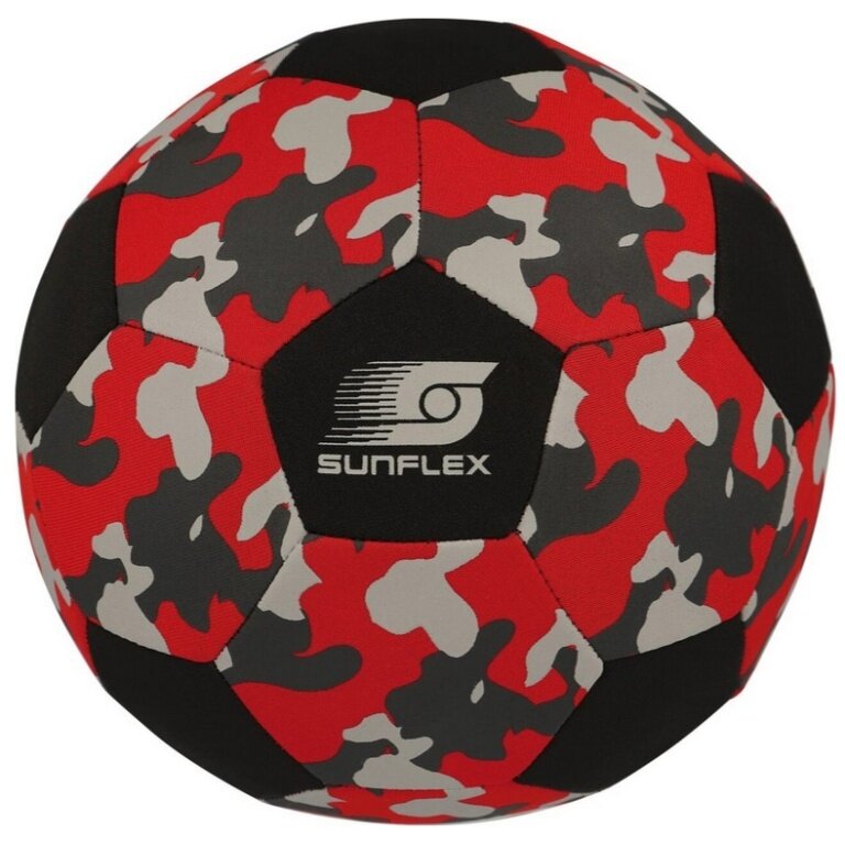 Sunflex Fussball Neopren (Große 5) Camo rot - 1 Ball