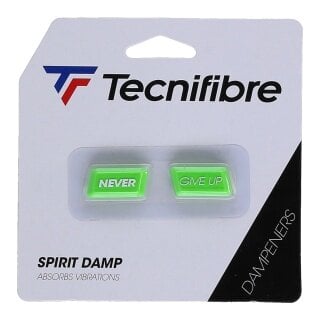 Tecnifibre Schwingungsdämpfer Spirit Damp (Never/Give Up) grün - 2 Stück