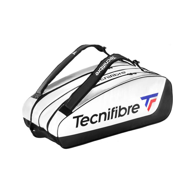 Tecnifibre Tennis-Racketbag Tour Endurance (Schlägertasche, 2 Hauptfächer) weiss 12er