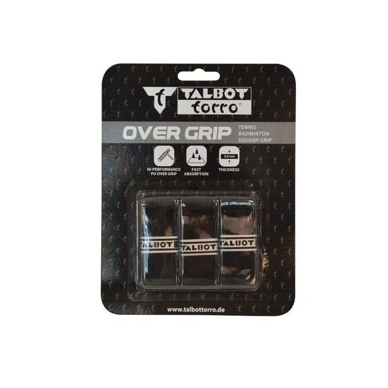 Talbot Torro Overgrip Griffband 0.6mm schwarz 3er