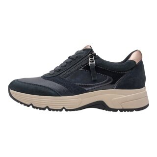 Tamaris Sneaker (Materialmix, mit seitlichen Reissverschluss) 8-83705-45 navyblau Damen