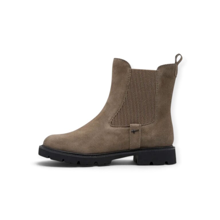 Tamaris Wide Fit Stiefelette Chelsea (Leder) 8-85402-47 dunkelbeige Damen