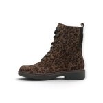 Tamaris Wide Fit Stiefelette Lace Boot Flat (Leder/Synthetik, mit seitlichen Reissverschluss) 8-85107-43 braun/schwarz Damen