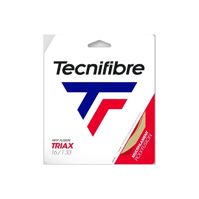 Tecnifibre Tennissaite Triax (Spielgefühl+Armschonung) natur 12m Set