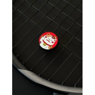 Tennis Balance Schwingungsdämpfer Maneki-Neko rot - 1 Stück