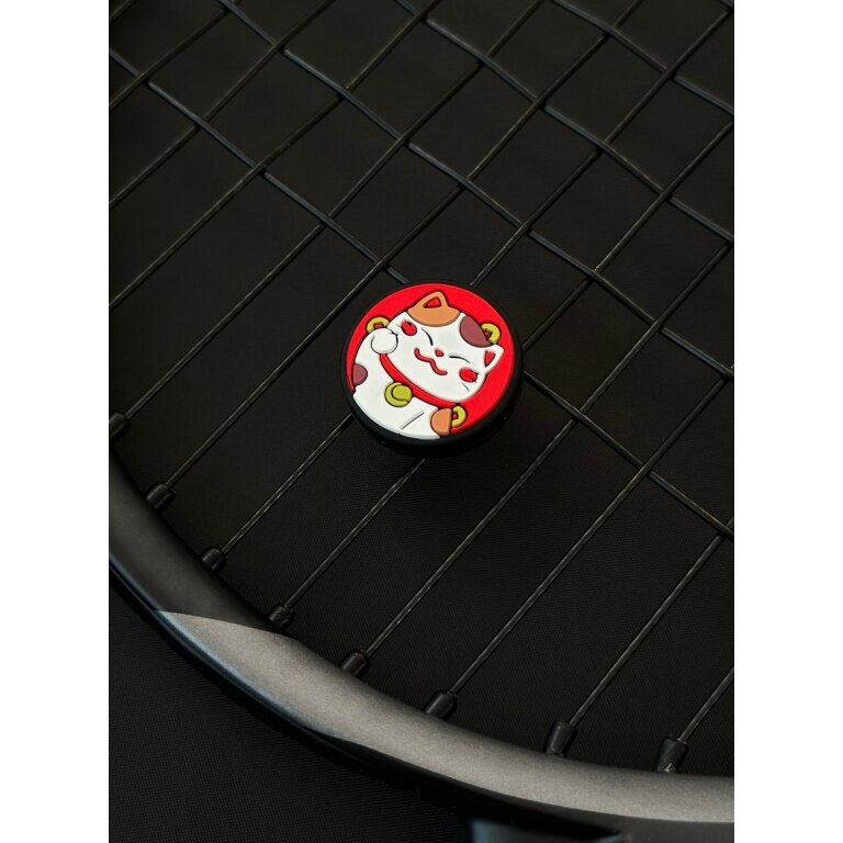 Tennis Balance Schwingungsdämpfer Maneki-Neko rot - 1 Stück