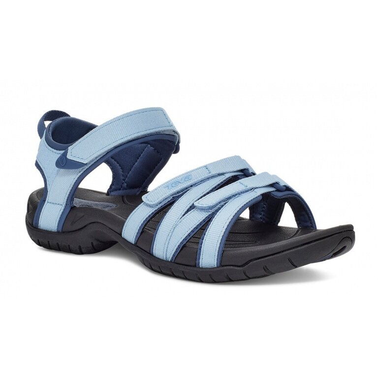 blaue damensandalen