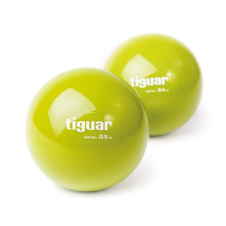Tiguar Pilatesball (weiche Oberfläche, hautsympathisch) 9cm/0,5kg lime - 2 Stück