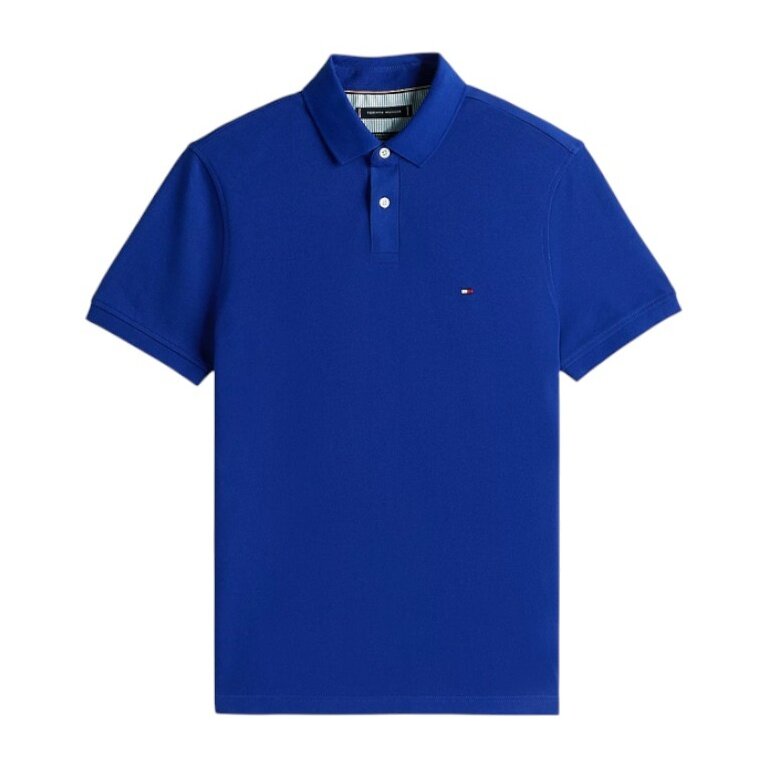 Tommy Hilfiger Freizeit-Polo 1985 Regular Fit Pique (Baumwolle) blau Herren