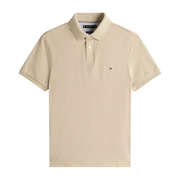 Tommy Hilfiger Freizeit-Polo 1985 Regular Fit Pique (Baumwolle) sand/beige Herren