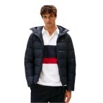 Tommy Hilfiger Winter-Steppjacke Mid Weight Hooded (warm, mit Kapuze) dunkelblau Herren
