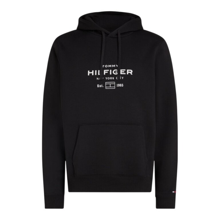 Tommy Hilfiger Kapuzenpullover Oval Graphic Hoodie (Baumwollmix) schwarz Herren