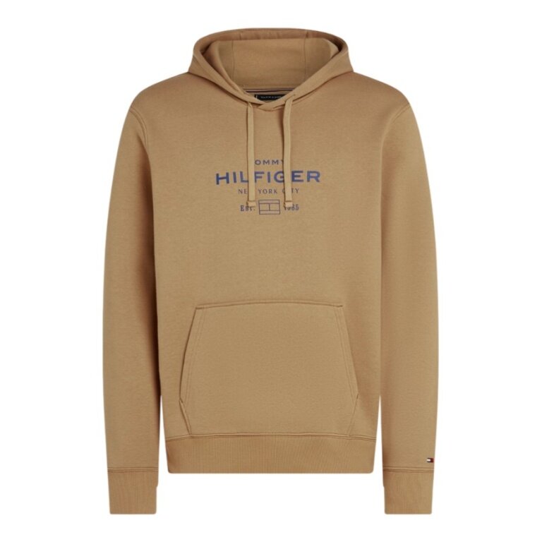 Tommy Hilfiger Kapuzenpullover Oval Graphic Hoodie (Baumwollmix) camelbraun Herren
