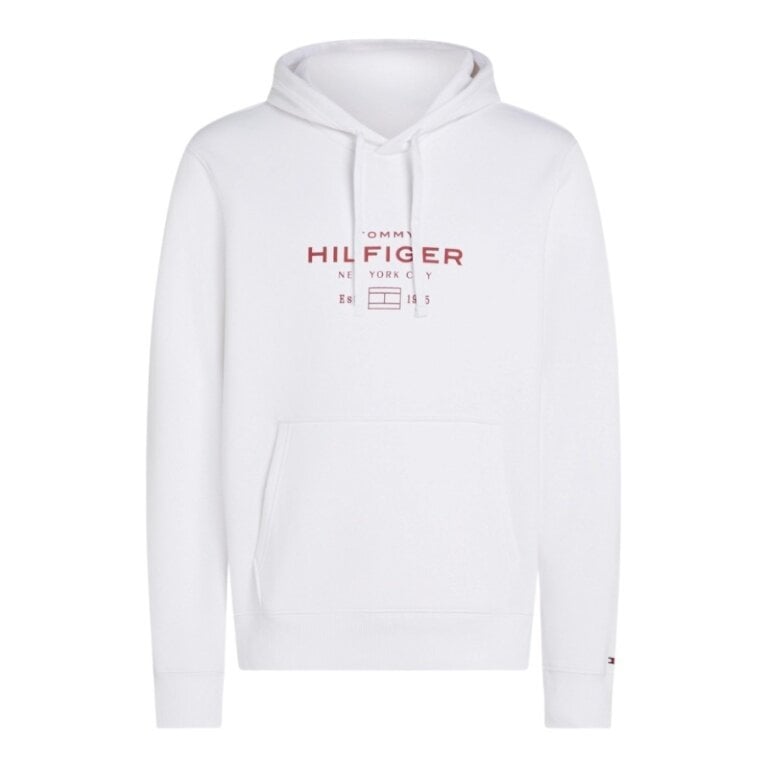 Tommy Hilfiger Kapuzenpullover Oval Graphic Hoodie (Baumwollmix) weiss Herren