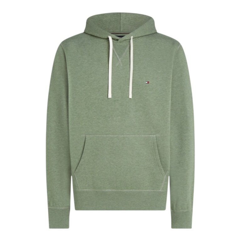 Tommy Hilfiger Kapuzenpullover Essential Seasonal Fleece-Hoodie (Baumwollmix) grün Herren