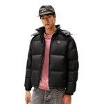 Tommy Jeans Winter-Daunenjacke Alaska Down Puffer EXT (warm, mit Kapuze) schwarz Herren