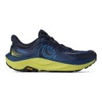 Topo Trail-Laufschuhe Ultraventure 5 (Stabilität, Langstrecke, breitere Zehenbox) blau/lime Herren