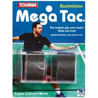 Tourna Mega Tac Badminton Overgrip 2er schwarz