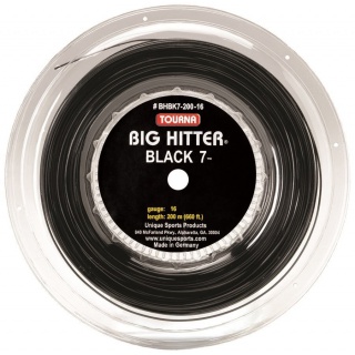 Tourna Tennissaite Big Hitter black 7 (Spin+Haltbarkeit) schwarz 220m Rolle