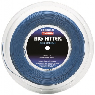 Tourna Tennissaite Big Hitter Rough (Haltbarkeit+Spin) blau 220m Rolle