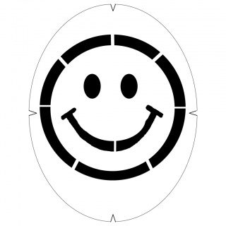 Tourna Logoschablone Tennissaite/Tennisschläger Motiv Smile - 1 Stück