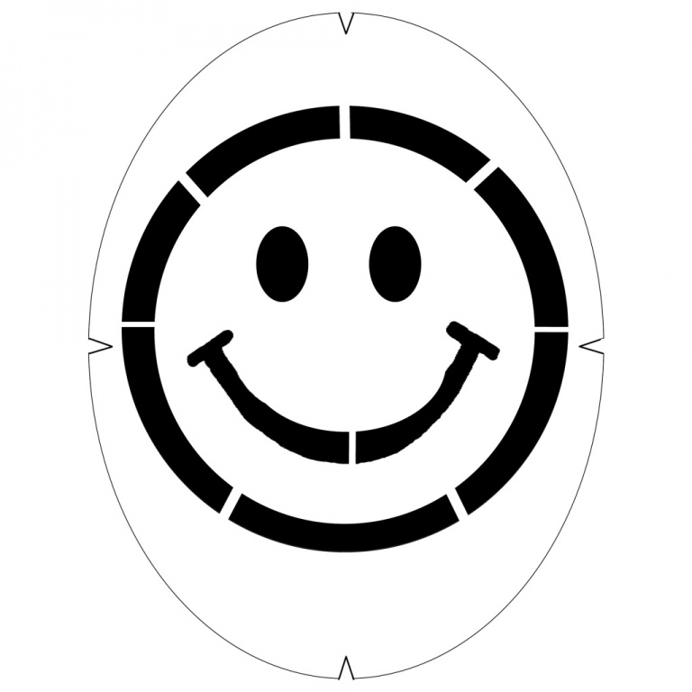 Tourna Logoschablone Tennissaite/Tennisschläger Motiv Smile - 1 Stück