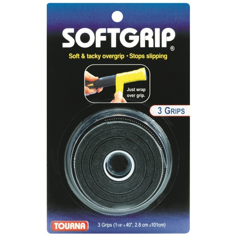 Tourna Overgrip Softgrip schwarz 3er