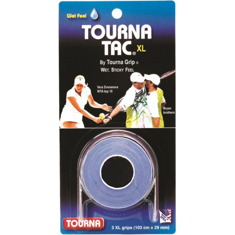 Tourna Overgrip Tac XL 0.55mm blau 3er