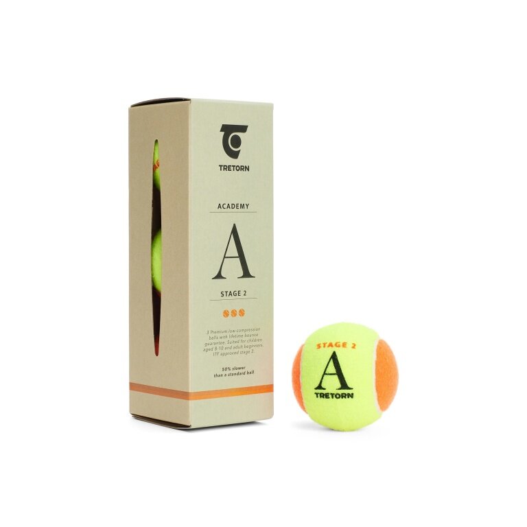Tretorn Methodikbälle Stage 2 Academy gelb/orange Dose 40x3er im Karton