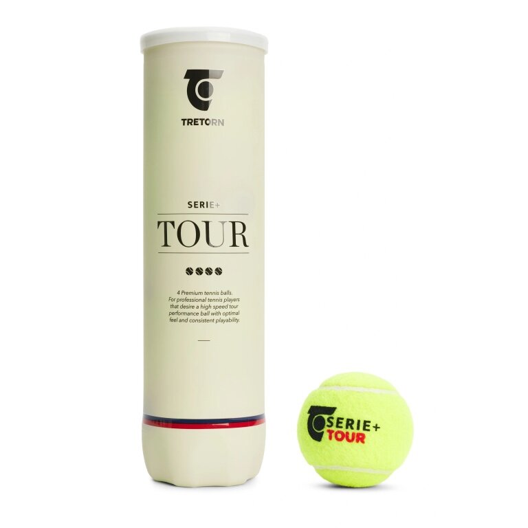 Tretorn Tennisbälle Serie+ Plus Tour (weicher Kautschukkern) 4er Dose